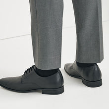 Load image into Gallery viewer, Black Slim Square Derby Shoes
