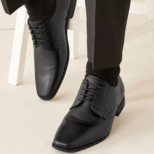 Load image into Gallery viewer, Black Slim Square Derby Shoes
