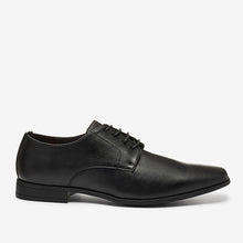 Load image into Gallery viewer, Black Slim Square Derby Shoes
