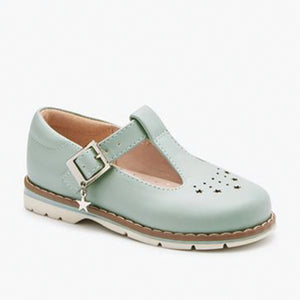 Mint Green Star Charm T-Bar Shoes (Younger Girls)