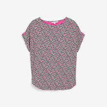 Load image into Gallery viewer, Celia Birtwell Pink/Black Floral Boxy T-Shirt
