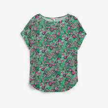 Load image into Gallery viewer, Celia Birtwell Green Floral Boxy T-Shirt

