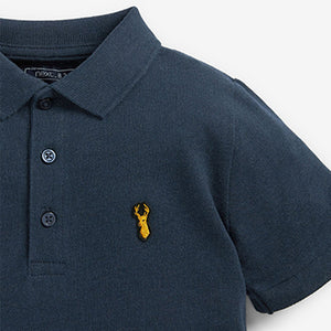 Navy Blue Short Sleeve Polo Shirt (3-12yrs)