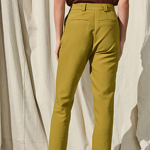 Green Olive Smart Taper Trousers