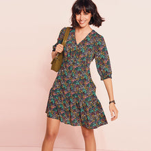 Load image into Gallery viewer, Floral Print Button Through Mini Dress
