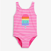 Load image into Gallery viewer, Pink Appliqué Swimsuit (3mths-5yrs)
