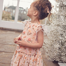 Load image into Gallery viewer, Pink Floral Sequin Embellished Mesh Party Dress (3mths-6yrs)
