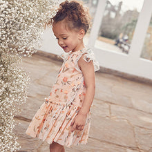 Load image into Gallery viewer, Pink Floral Sequin Embellished Mesh Party Dress (3mths-6yrs)
