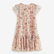 Load image into Gallery viewer, Pink Floral Sequin Embellished Mesh Party Dress (3mths-6yrs)
