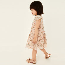 Load image into Gallery viewer, Pink Floral Sequin Embellished Mesh Party Dress (3mths-6yrs)
