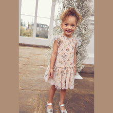 Load image into Gallery viewer, Pink Floral Sequin Embellished Mesh Party Dress (3mths-6yrs)
