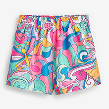 Load image into Gallery viewer, Pink/Blue Quick Dry Paper Bag Beach Shorts (5-12yrs)
