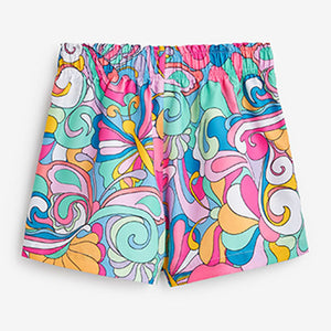 Pink/Blue Quick Dry Paper Bag Beach Shorts (5-12yrs)