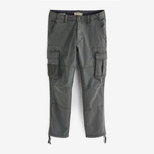 Load image into Gallery viewer, Charcoal Grey Authentic Stretch Cotton Blend Cargo Trousers
