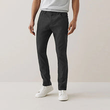 Load image into Gallery viewer, Charcoal Grey Textured Motion Flex Soft Touch Chino Trousers
