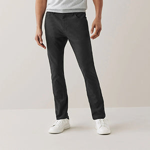 Charcoal Grey Textured Motion Flex Soft Touch Chino Trousers
