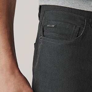 Charcoal Grey Textured Motion Flex Soft Touch Chino Trousers