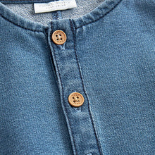Load image into Gallery viewer, Denim Blue Baby Romper (0mths-18mths)
