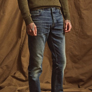 Vintage Green/Blue Slim Fit Authentic Stretch Jeans