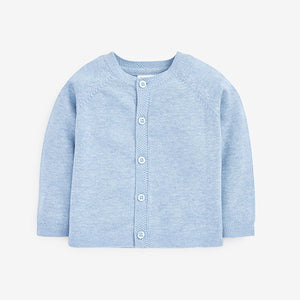 Pale Blue Lightweight Knitted Baby Cardigan (0mths-18mths)