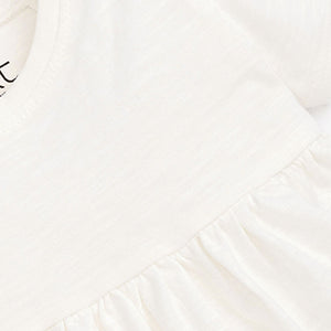 White/Ecru Cotton T-Shirt (3mths-6yrs)