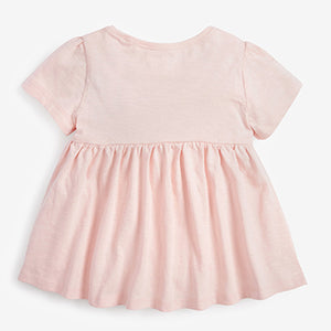 Pale Pink Cotton T-Shirt (3mths-6yrs)