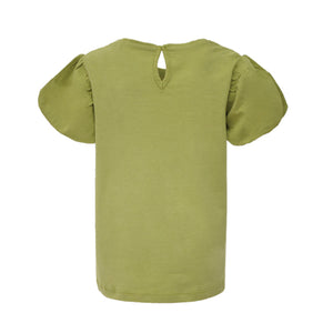 Green Cotton Puff Sleeve T-Shirt (3mths-6yrs)