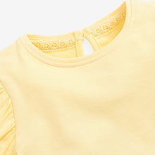 Load image into Gallery viewer, Yellow Cotton Puff Sleeve T-Shirt (3mths-6yrs)
