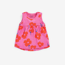 Load image into Gallery viewer, Pink/Red Floral Peplum Vest (3mths-6yrs)
