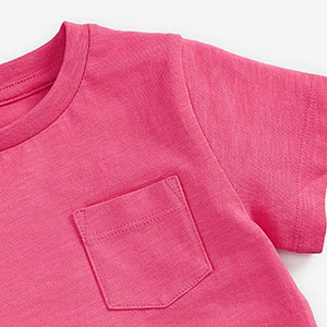 Pink Short Sleeve Plain T-Shirt (3mths-5yrs)