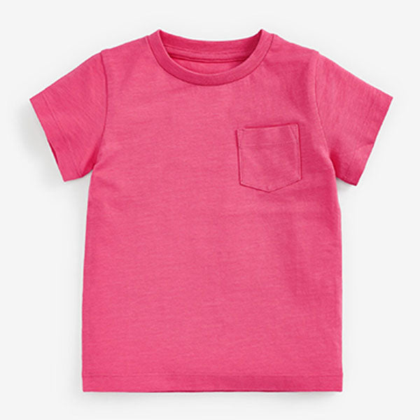 Pink Short Sleeve Plain T-Shirt (3mths-5yrs)