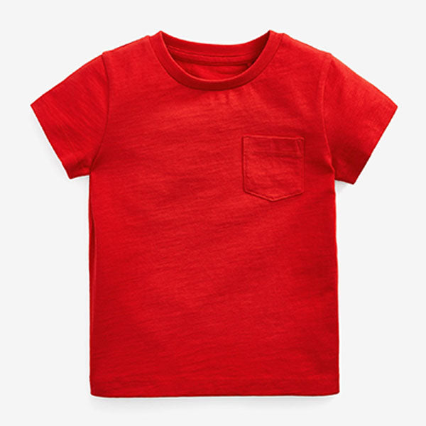 Red Short Sleeve Plain T-Shirt (3mths-5yrs)