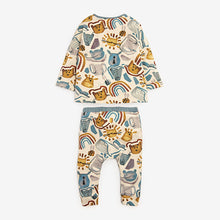 Load image into Gallery viewer, White Animal Baby T-Shirt and Legging Set (0mths-18mths)
