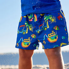 Load image into Gallery viewer, Blue Rainbow Digger 2 Piece Rash Vest And Shorts Set (3mths-5yrs)
