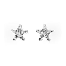 Load image into Gallery viewer, Sterling Silver Crystal Star Stud Earrings
