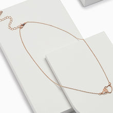 Load image into Gallery viewer, Rose Gold Tone Interlocking Hearts Necklace
