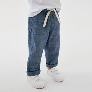 Blue Loose Fit Utility Pull-On Trousers (3mths-5yrs)