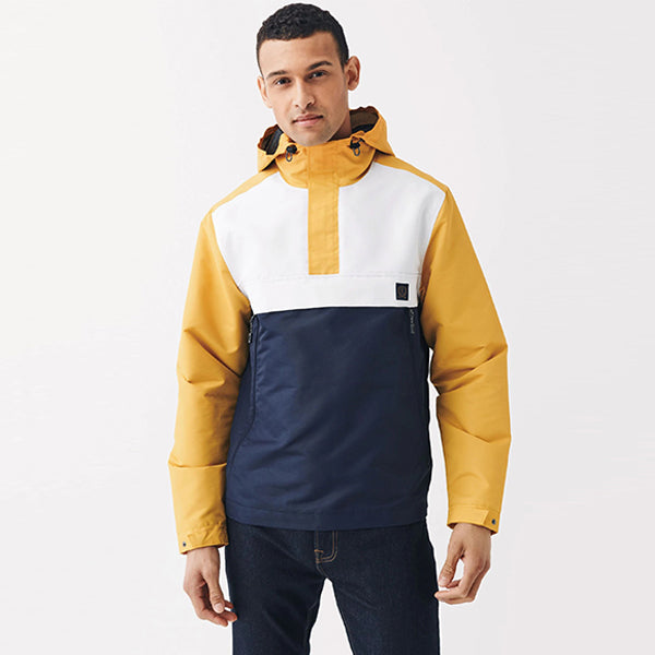 Navy Blue /Yellow Shower Resistant Overhead Jacket