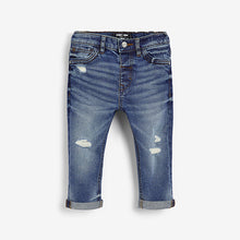Load image into Gallery viewer, Mid Blue Distressed Jeans (3mths-5yrs)
