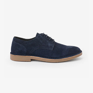 Navy Blue Suede Desert Shoes