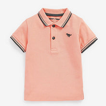 Load image into Gallery viewer, Peach Pink Short Sleeve Plain Polo Shirt (3mths-5yrs)
