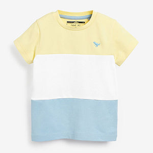 Yellow/Blue Colourblock Short Sleeve T-Shirt (3mths-5yrs)