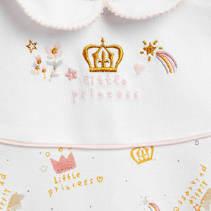 Pink Princess Baby Single Sleepsuit (0-18mths)