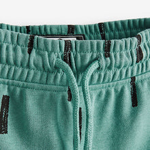 Load image into Gallery viewer, Teal Blue All Over Printed Jersey Shorts (3mths-5yrs)
