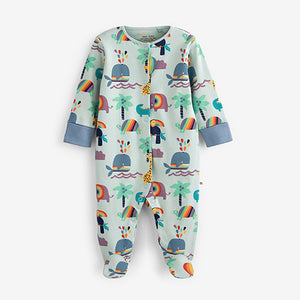 Green Elephant Baby 3 Pack Sleepsuits (0mths-18mths)