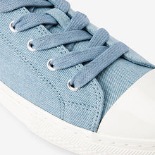 Load image into Gallery viewer, Denim Baseball Canvas Trainers
