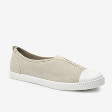Load image into Gallery viewer, Neutral Cream Slip-On Canvas Shoes
