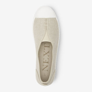 Neutral Cream Slip-On Canvas Shoes