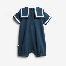 Load image into Gallery viewer, Blue Retro Daddy Single Romper (0mth-18mths)
