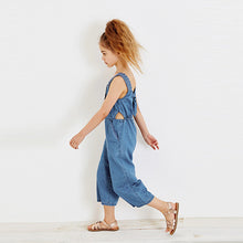 Load image into Gallery viewer, Blue Denim Crochet Strap Playsuit (3-12yrs)
